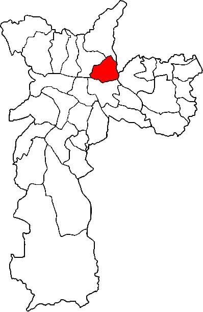 Mapa Vila Maria azpi-prefektura São Paulo