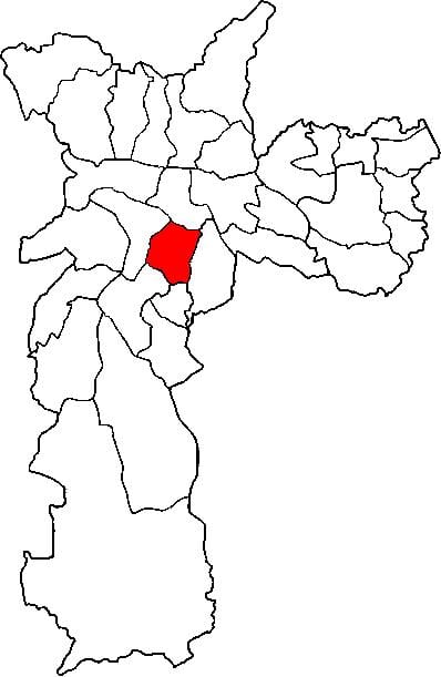 Mapa Vila Mariana azpi-prefektura São Paulo