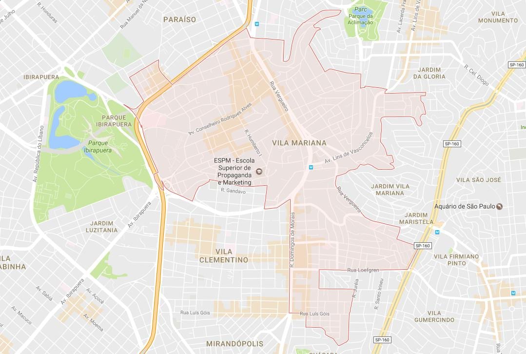 Mapa Vila Mariana São Paulo