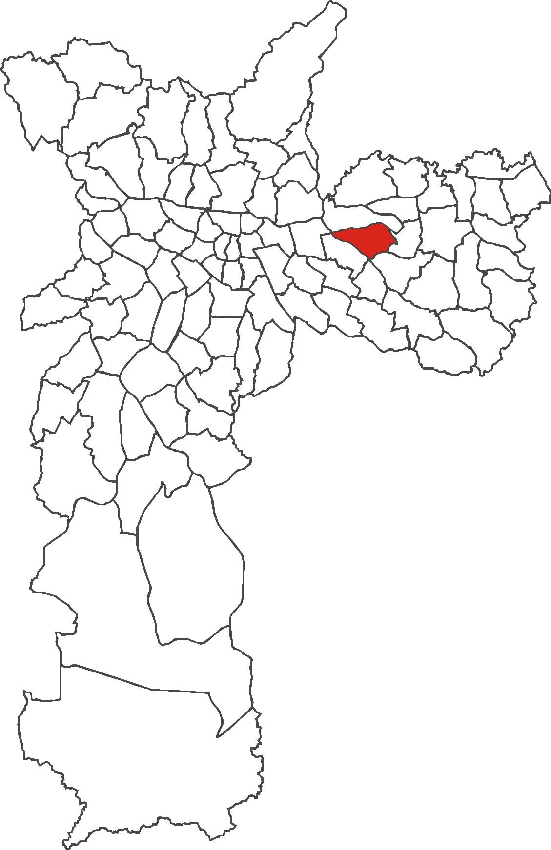 Mapa Vila Matilde auzoan