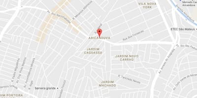 Mapa Aricanduva São Paulo