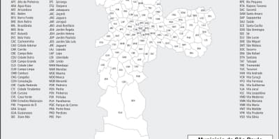 Mapa auzoetan São Paulo