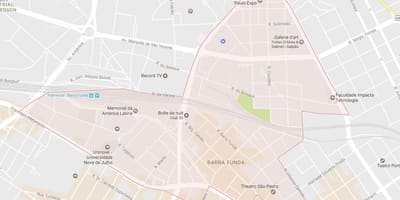 Mapa Barra Funda São Paulo