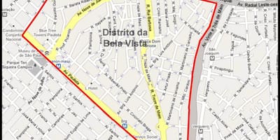 Mapa Bela Vista São Paulo