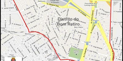 Mapa Bom Retiro São Paulo