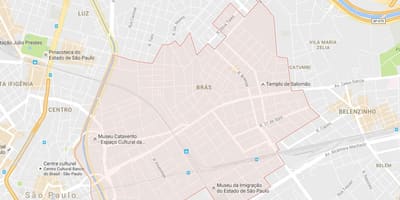 Mapa Brás São Paulo
