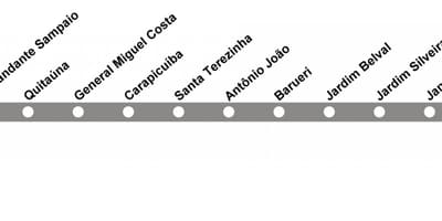 Mapa CPTMRENTZAKO São Paulo - Line 10 - Diamante