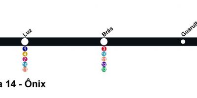 Mapa CPTMRENTZAKO São Paulo - Line 14 - Onix