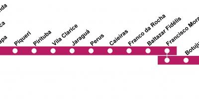 Mapa CPTMRENTZAKO São Paulo - Line 7 - Ruby