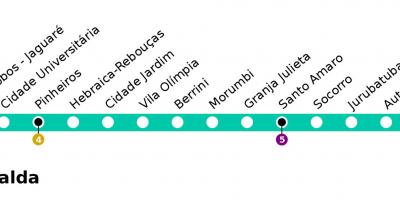 Mapa CPTMRENTZAKO São Paulo - Line 9 - Esmeralde