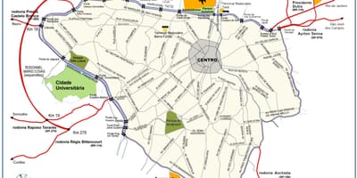 Mapa handi zentro São Paulo
