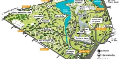Mapa Ibirapuera Parke São Paulo