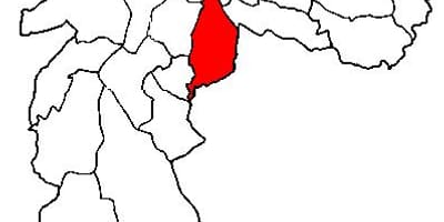 Mapa Ipiranga azpi-prefektura São Paulo