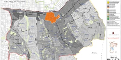 Mapa Itaim Paulista - Vila Curuçá São Paulo - lurzoruaren Okupazioa