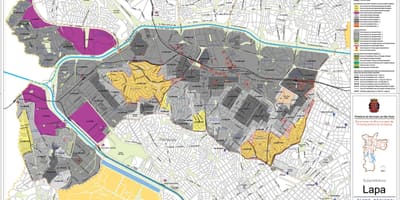 Mapa Lapa São Paulo - lurzoruaren Okupazioa