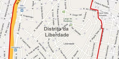Mapa Liberdade São Paulo