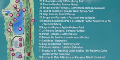 Mapa lorategi botanikoa São Paulo
