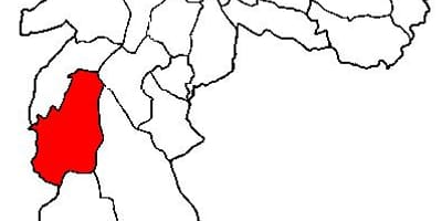 Mapa M'Boi Mirim azpi-prefektura São Paulo
