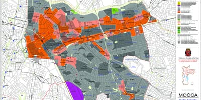 Mapa Mooca São Paulo - lurzoruaren Okupazioa