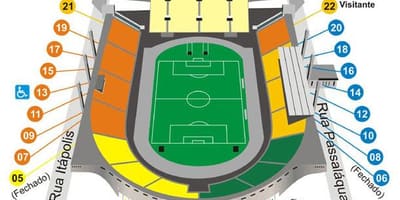 Mapa Pacaembu São Paulo stadium