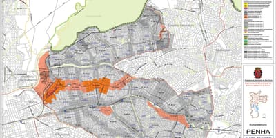 Mapa Penha São Paulo - lurzoruaren Okupazioa