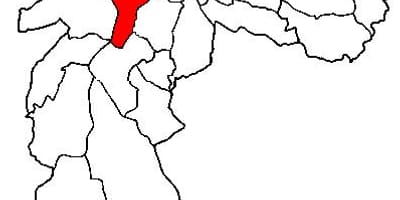 Mapa Pinheiros azpi-prefektura São Paulo