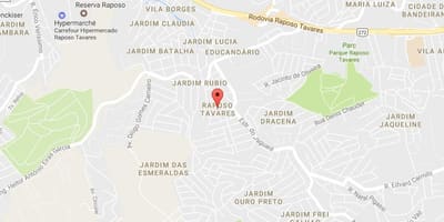 Mapa Raposo Tavares São Paulo
