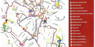 Mapa São Paulo bizikleta bidea