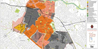 Mapa Sé São Paulo - lurzoruaren Okupazioa