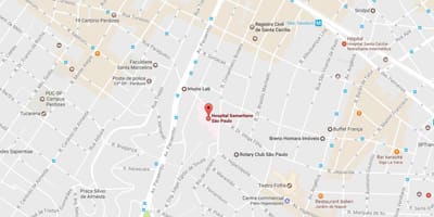Mapa Samaritano São Paulo ospitalea