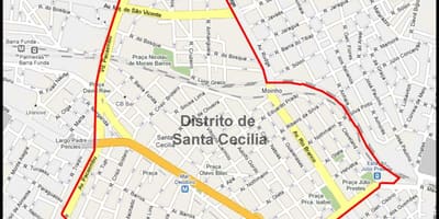 Mapa Santa Cecília São Paulo