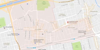 Mapa Tatuapé São Paulo