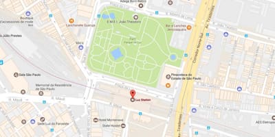 Mapa tren geltokia la Luz São Paulo