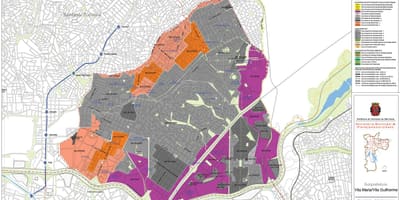 Mapa Vila Maria São Paulo - lurzoruaren Okupazioa