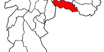 Mapa Vila Prudente azpi-prefektura São Paulo