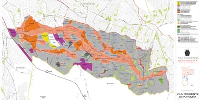 Mapa Vila Prudente São Paulo - lurzoruaren Okupazioa